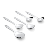 Montavo by FnS Amazon Stainless Steel Serving Tools Set of 5, 1 Rice Server, 2 Gravy Ladle(chamcha), 2 Veg Serving Spoon(Spatula)